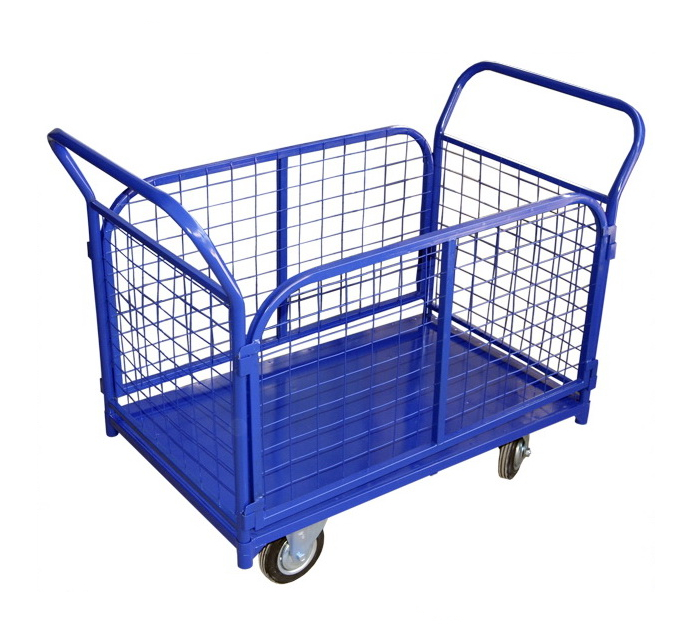 Платформенная тележка с сетчатыми бортами ТС5